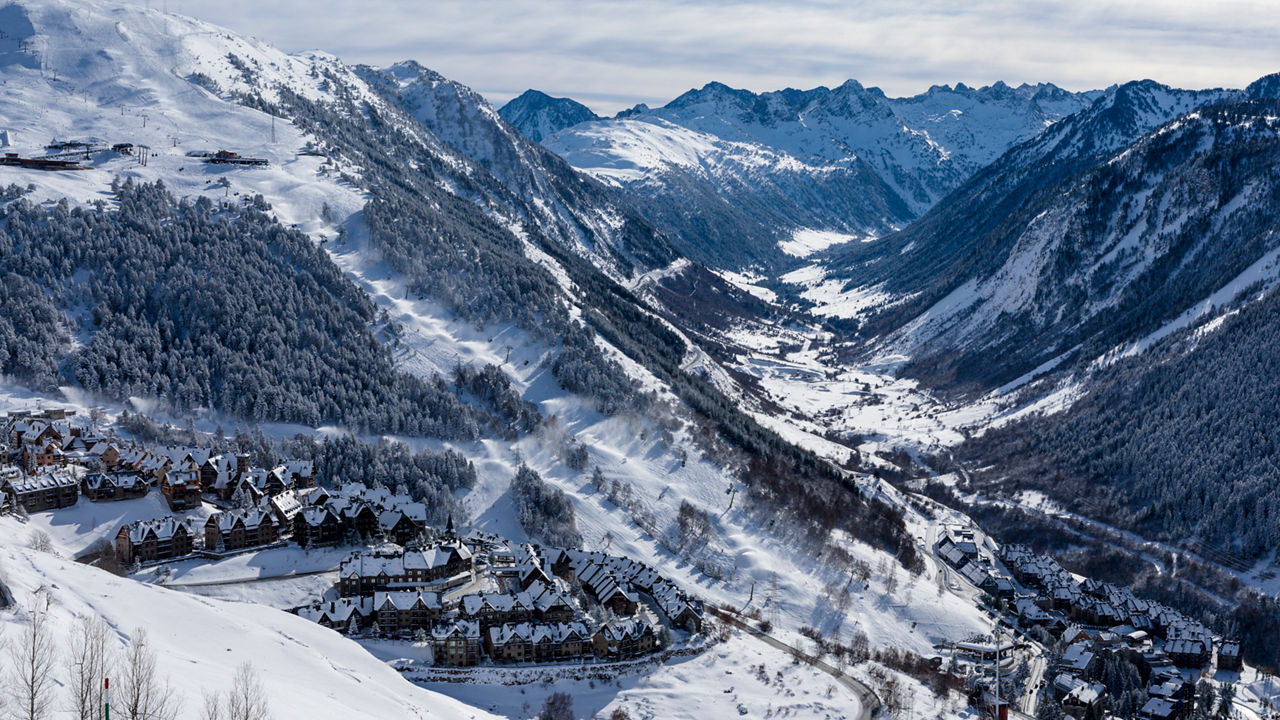 Vistas aéreas de Baqueira Beret