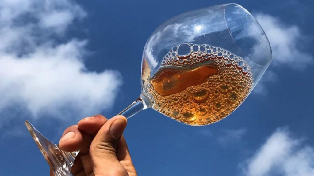Copa de vi del celler Gritelles, a Cornudella de Montsant, una de les propostes enoturístiques de Bodevi.