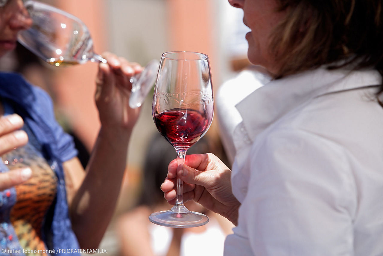 Tast amb llops, tast de vins de poble de la DOQ Priorat dins la XIII Fira del Vi de Falset. Mostra de vins de la comarca del Priorat.